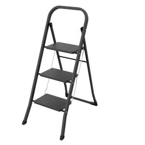 Oceľové schodíky MINIFERO 3, čierne vyobraziť