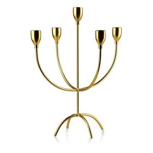 5-ramenný svietnik Cedric zlatý II vyobraziť