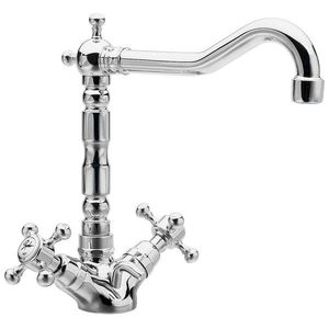 SAPHO - ANTEA stojánkova umývadlová batéria s retro hubicou s výpusťou, chróm 3371 vyobraziť