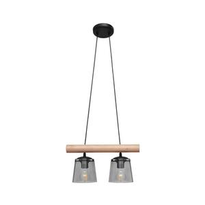 Luster na lanku WOODSTOCK 2xE27/15W/230V W-KM 8040/2 BK+SM+SOSNA vyobraziť