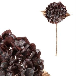 Umelá rezaná Hortenzia, hnedá s pozlátením, 65 cm vyobraziť