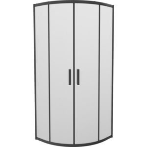 MEXEN - Rio sprchovací kút štvrťkruh 70 x 70, dekor, čierna 863-070-070-70-30 vyobraziť