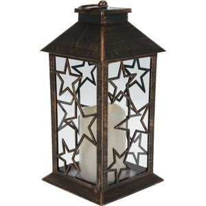 Lampáš s LED sviečkou Trifle Star čierna, 14 x 28 cm vyobraziť