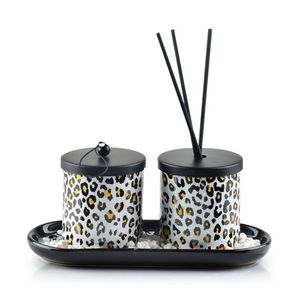 Aróma difuzér + sviečka PANTERA II 30 ml so vzorom čierno-biely vyobraziť