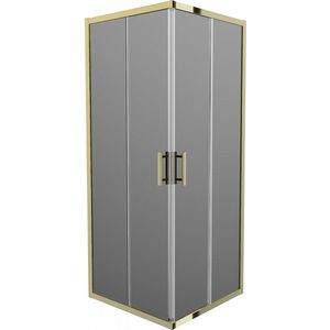 MEXEN - Rio sprchovací kút štvorec 90 x 90, grafit, zlatá 860-090-090-50-40 vyobraziť