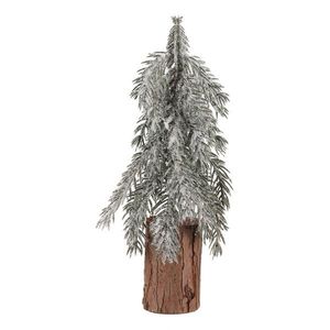 Vianočná dekorácia Smrek na kláte, zasnežený, 32 cm vyobraziť