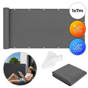 Balkonová zástěna Shadex 100x700 cm šedá vyobraziť