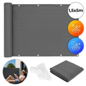 Balkonová zástěna Shadex 150x500 cm šedá vyobraziť