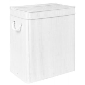 Bambusový kôš na bielizeň SOREN II 100 l biely vyobraziť