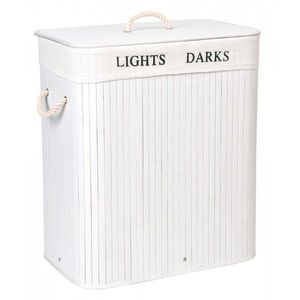 Bambusový kôš na bielizeň Ylva 100 l biely vyobraziť