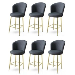 Súprava barových stoličiek Fora Anthracite and Gold, 6 ks, 6 ks vyobraziť