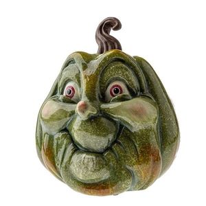 Jesenná dekorácia Tekvica s tvárou, 27 x 30 cm, magnesium vyobraziť