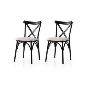 Súprava jedálenských stoličiek Ekol Cream and Black, 2 ks vyobraziť