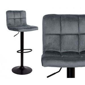 Barová židle ARAKO II samet šedá vyobraziť
