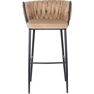 Barová židle Flores 60 cm béžová/černá vyobraziť