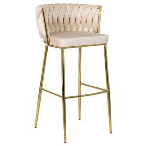 Barová židle Flores 60 cm krémová/zlatá vyobraziť
