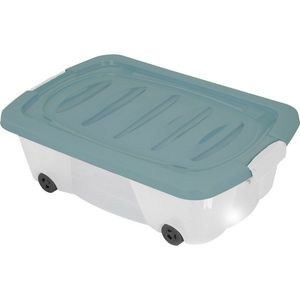 Úložný box pod posteľ s kolieskami 60 x 38 x 17, 5 cm, zelená vyobraziť