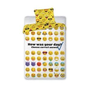 Bavlnená posteľná bielizeň Emoji 018 - 140x200 cm vyobraziť