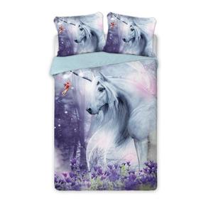 Bavlnená posteľná bielizeň Jednorožec 160x200 cm vyobraziť