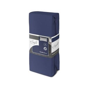 Bavlněné Jersey prostěradlo SOFT 90x200 cm + 25 cm tmavě modré vyobraziť