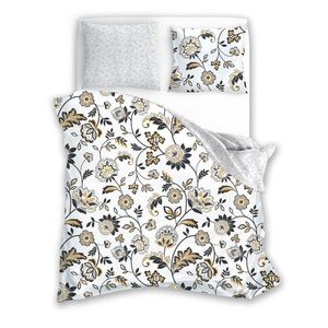 Bavlnené obliečky Elegant 020 220x200 + 2x 70x80 bielo-žlto-šedé vyobraziť