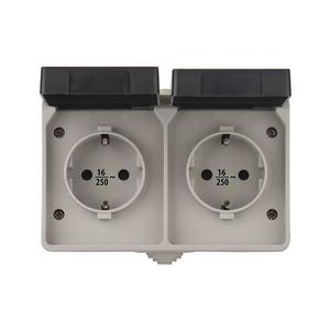 Vonkajšia zásuvka SCHUKO 250V/16A IP44 2Z A1396.1 vyobraziť