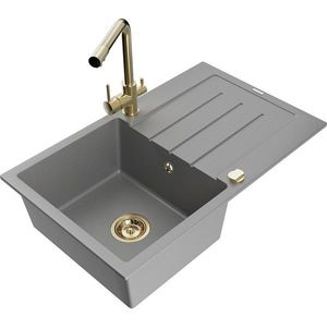 MEXEN/S MEXEN/S - Bruno granitový drez s odkvapkávačom vrátane batérie Duero, šedá 6513-71-671600-50 vyobraziť