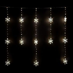 Svetelný vonkajší záves Snowflakes, 120x120 cm, LED, teplá biela, časovač, 8 funkcií, 120 cm vyobraziť