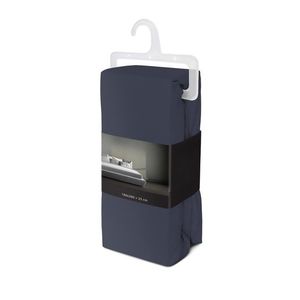 Bavlněné saténové prostěradlo FASHION 160x200 + 25 cm indigo vyobraziť