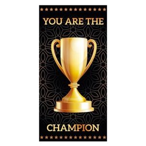 Bavlnený froté uterák CHAMPION 70x140 cm čierno-zlatý vyobraziť