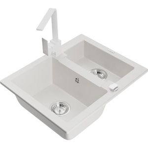 MEXEN/S MEXEN/S - Carlos granitový drez 1.5 vrátane batérie Rita, biela 6518-20-670300-20 vyobraziť