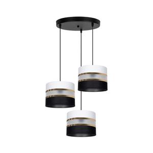 Luster na lanku CORAL 3xE27/60W/230V čiernobiela 0458 vyobraziť