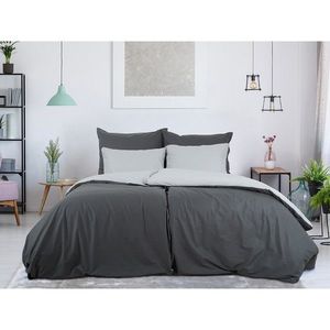 B.E.S. Petrovice Bavlnené obliečky Double face antracit/sivá vyobraziť