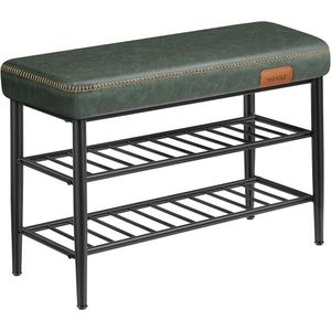 Botník s polstrovanou lavicí Vasagle Stuart lesní zelená vyobraziť