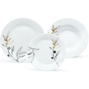 Arôme Home 18-dielna jedálenská súprava Vŕba, extra biela vyobraziť