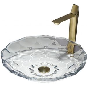 MEXEN - Inga sklenené umývadlo na dosku 44x44, transparent 24024670 vyobraziť