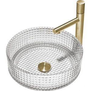 MEXEN - Lira sklenené umývadlo na dosku 37x37, transparent 24053700 vyobraziť