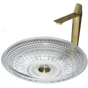 MEXEN - Heba sklenené umývadlo na dosku 45x45, transparent 24064500 vyobraziť