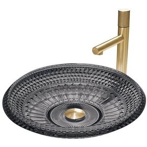 MEXEN - Heba sklenené umývadlo na dosku 45x45, čierna 24064570 vyobraziť