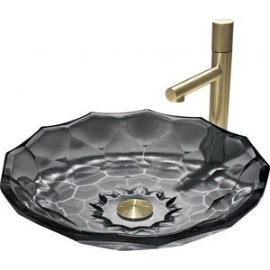 MEXEN - Inga sklenené umývadlo na dosku 44x44, čierna 24074470 vyobraziť