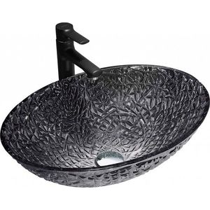 MEXEN - Goa sklenené umývadlo 50x36, čierna 24085070 vyobraziť