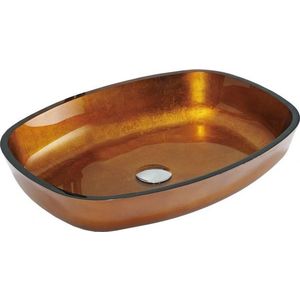 MEXEN - Araks sklenené umývadlo 54x39, zlaté 24155450 vyobraziť