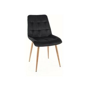 Čalouněná jídelní židle Chic D Velvet černá vyobraziť