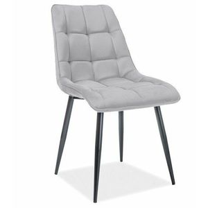 Čalouněná jídelní židle Chic Matt Velvet šedá vyobraziť