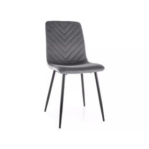 Čalouněná jídelní židle Daren Velvet šedá vyobraziť