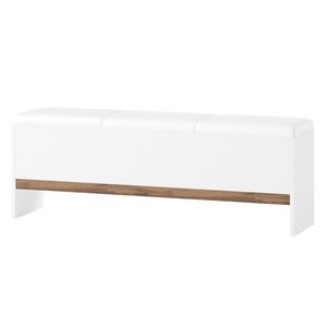 Čalouněná lavice Livorno 65 165 cm bílá/dub Wotan vyobraziť
