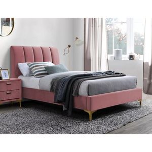 Čalouněná postel Mirage Velvet 90x200 růžová vyobraziť