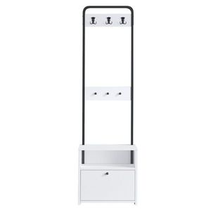 Vešiak s botníkom Quinn White and Black vyobraziť