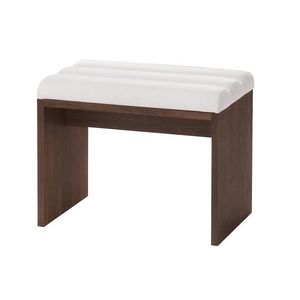 Čalouněný taburet Porti 81 60 cm z masivu dub antický/světle béžový vyobraziť