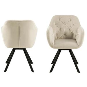 Čalúnená jedálenská stolička Lola matná piesková vyobraziť